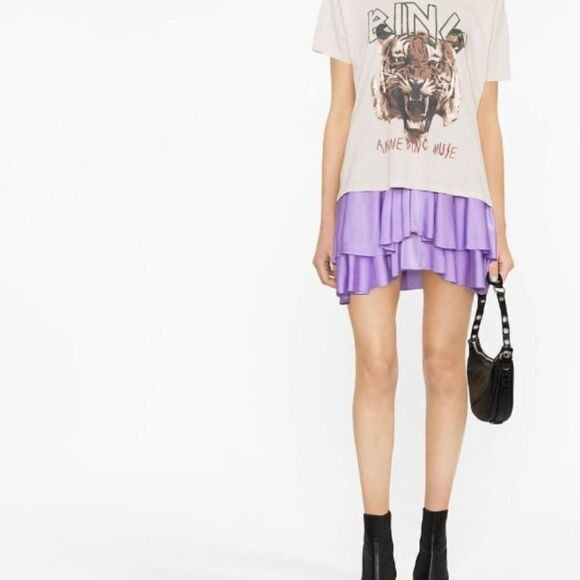 NWT Forte_forte Ruffle Front Mini Skirt Silk Blend - Picture 6 of 12